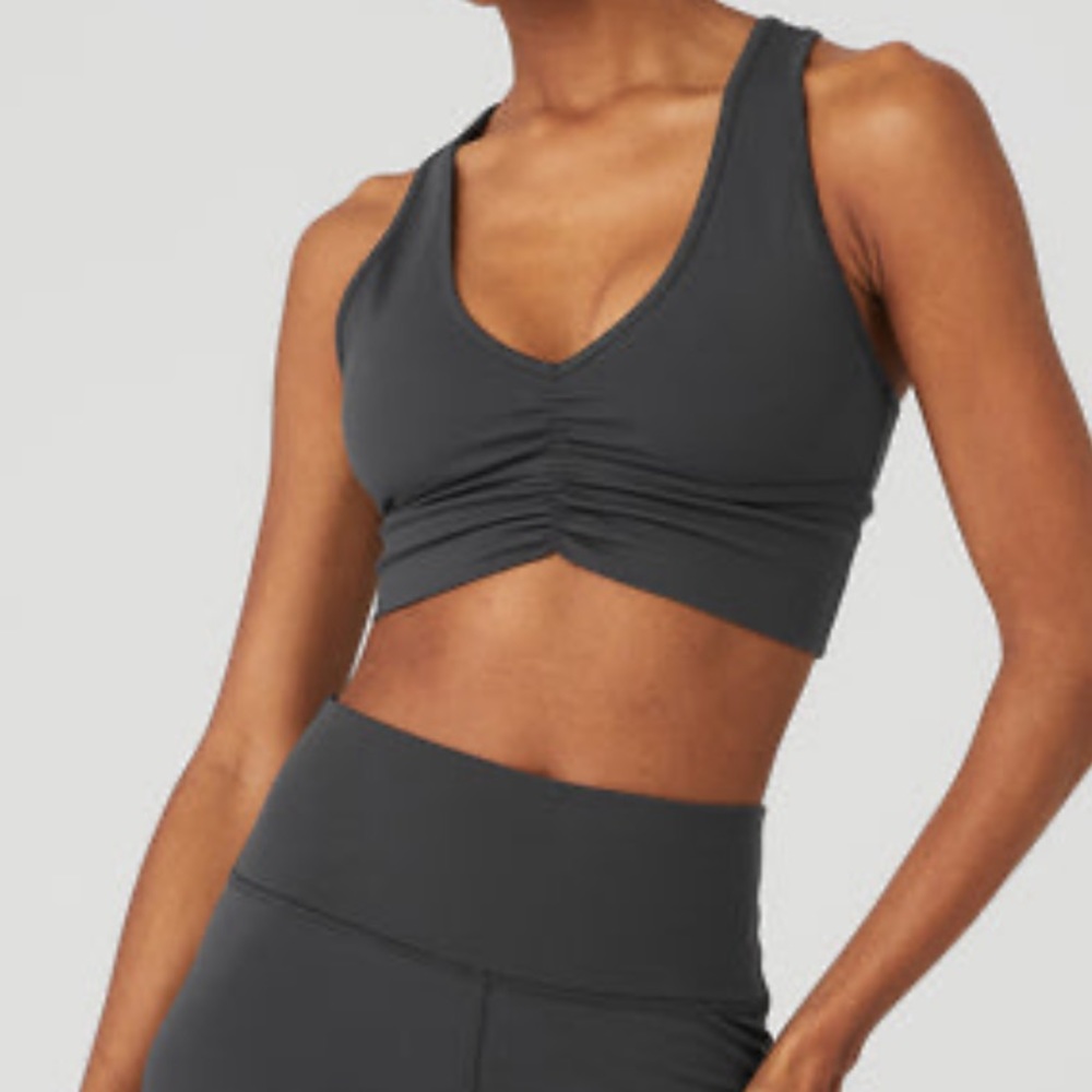 Worn once! Alo Anthracite Sports Bra in S